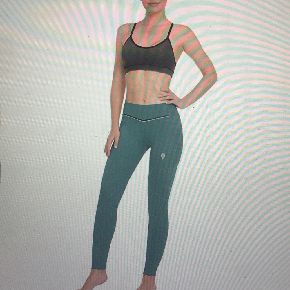 PIQIDIG WM Sz/XS Blue Leggings Yoga Pants With Pockets